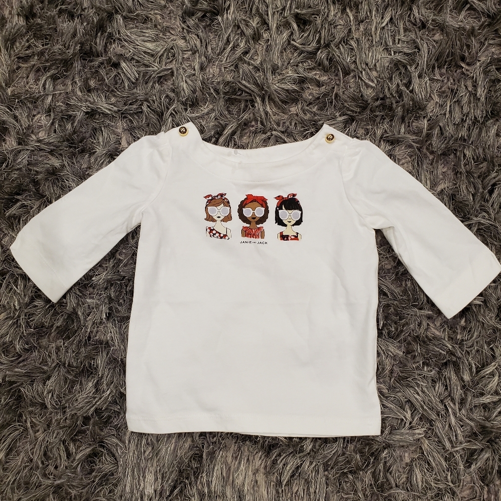 NWOT Cute! Girl's Janie and Jack Shirt size 12-18M